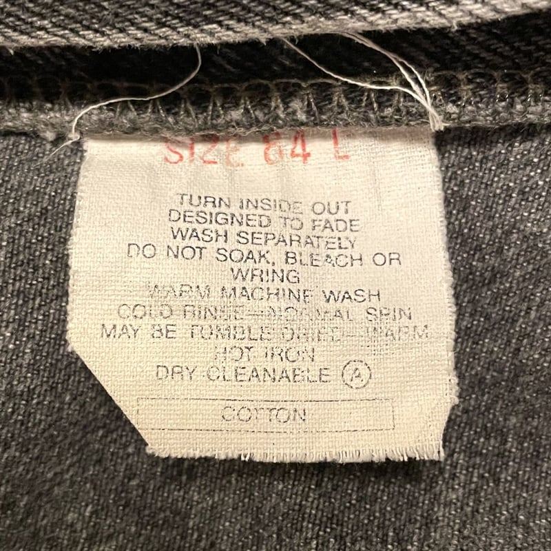 90s Levi's 501 後染め ブラックデニム パンツ 33×34 Australia製