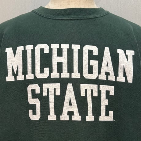90s　Champion　リバースウィーブ　Reverse Weave　USA製　Size L　MICHIGAN STATE　刺繡タグ　チャンピオン　(S5376)