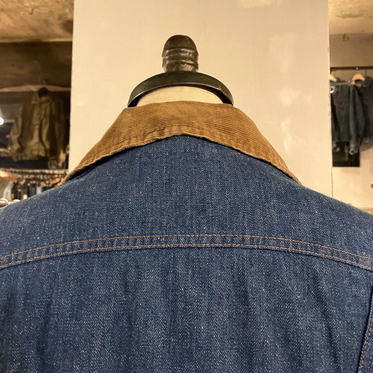 70s Wrangler デニムジャケット USA製 デニムボア 濃紺 ラングラー