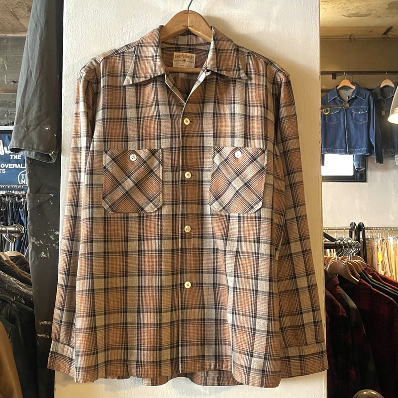 40s DAILY DOUBLE Vintage Loop Wool Shirt オープンカラ 40s DAILY DOUBLE Vintage Loop Wool Shirt オープンカラ