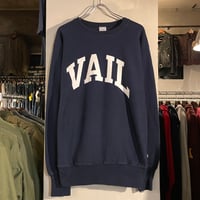 90s　Champion　リバースウィーブ　Reverse Weave　VAIL　ネイビー　刺繡タグ　チャンピオン　(S3848)