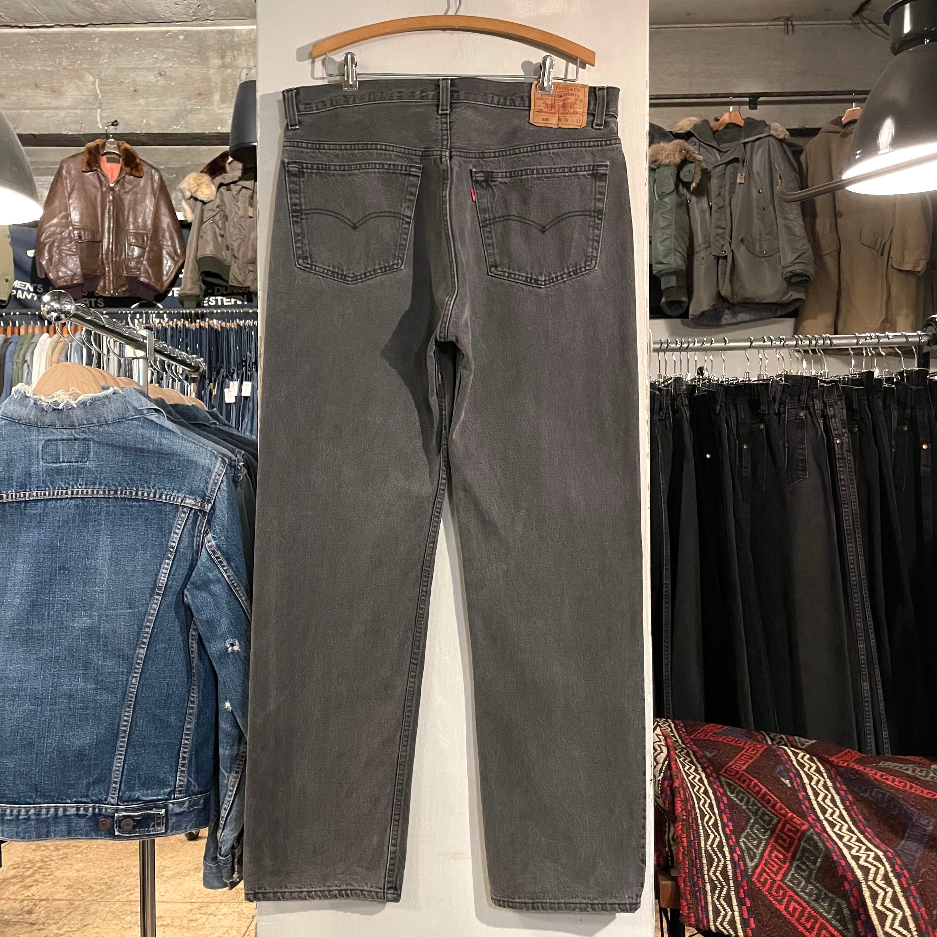 90年代 Levi's 501 後染め ブラックデニムパンツ 36×31½ USA製 1992