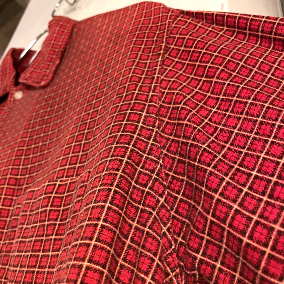 60s Brent プリントネルシャツ 3点留めボタン ボックス 60s Brent プリントネルシャツ 3点留めボタン ボックス