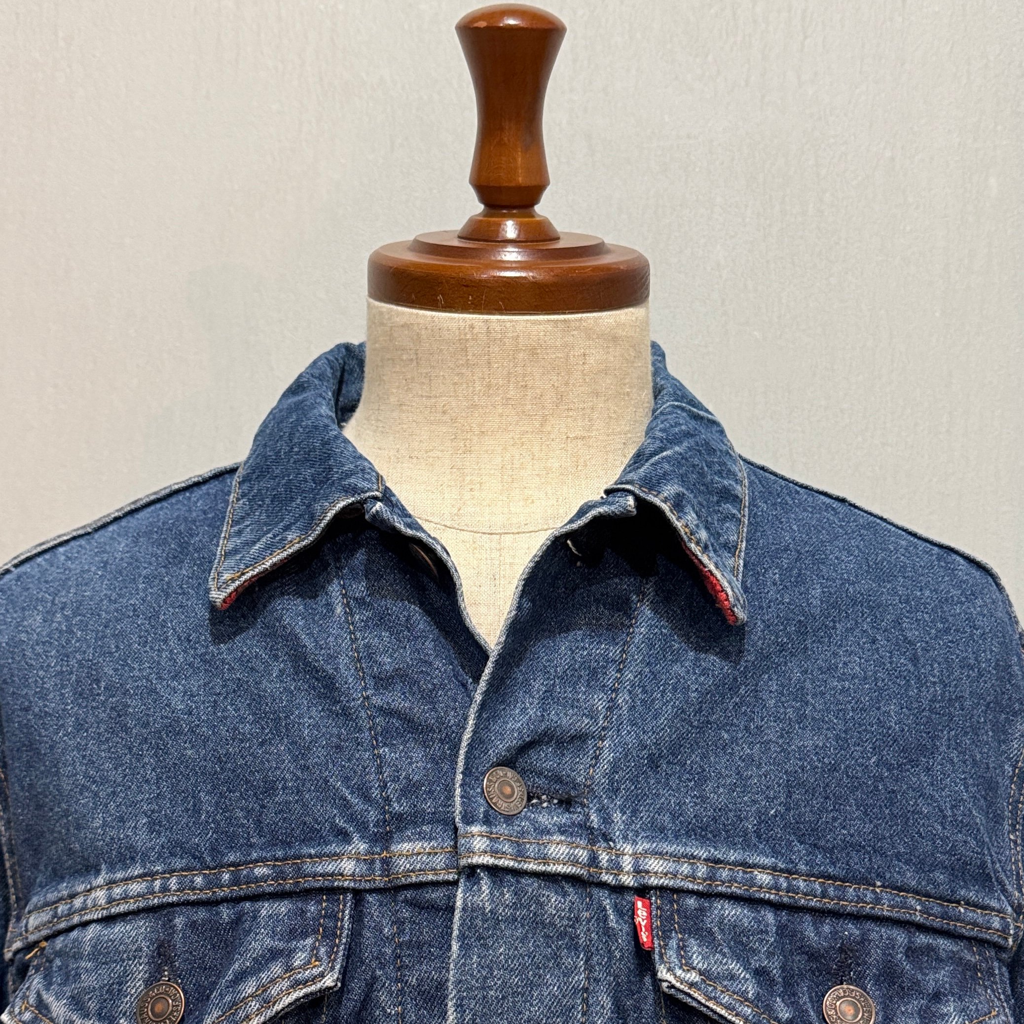 80s levi's 71411 0816 ネルシャツ 70505 usa製 80s Levi's 71411-0816 デニムジャケット ネルライナー USA製 42 L