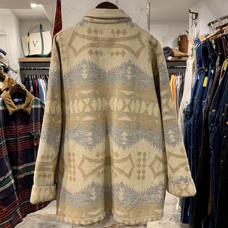 LAUREN　Ralph Lauren　Native Blanket Coat　ネイティブ柄ブランケットコート　コンチョボタン　(S1812)