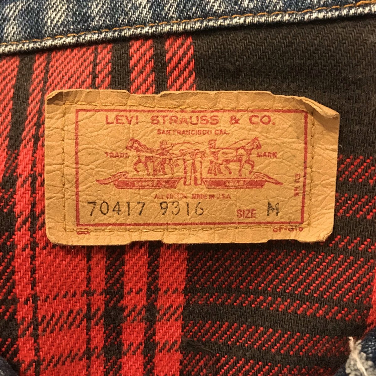 Levis 70417-9316 デニムジャケット ネル生地ライナー USA製