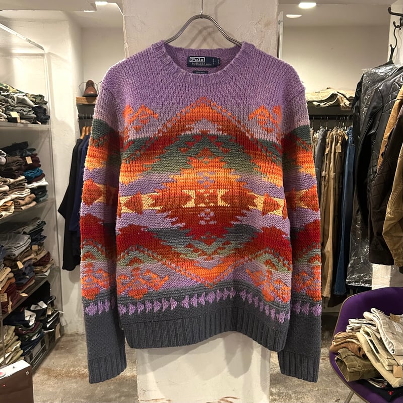Polo by Ralph Lauren ネイティブ柄ニット ラルフローレン WOOL Polo by Ralph Lauren ネイティブ柄ニット ラルフローレン WOOL