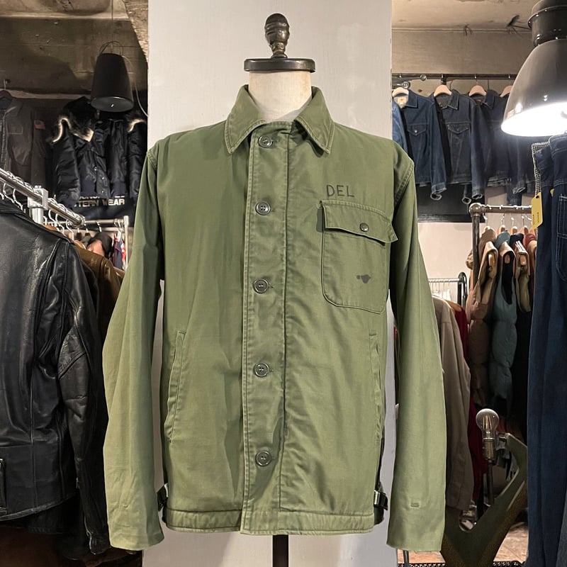 s US NAVY A DECK JACKET デッキジャケット バックプリント ステ