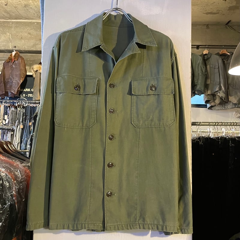 50s US MILITARY ユーティリティシャツ 筒袖1st Type 前期 OG 107