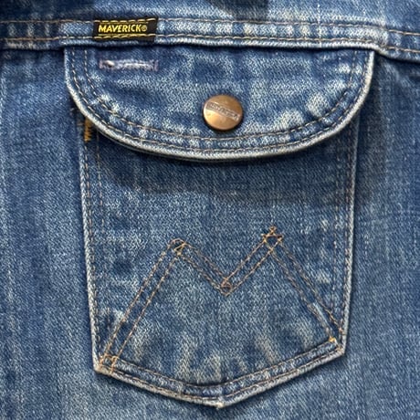 70s　MAVERICK　3J03MJ　デニムジャケット　USA製　Size 38　マーヴェリック　ラングラー　(S5319)
