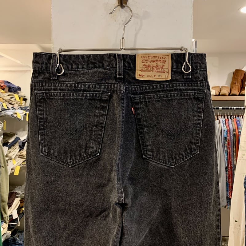 90s Levi's 560 後染めブラック テーパードシルエット USA製 90s Levi's 560 後染めブラック テーパードシルエット USA製