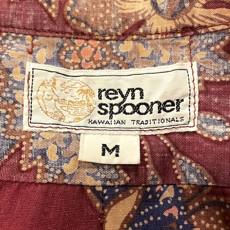70s reyn spooner ハワイアンシャツ 乳首あり 初期タグ HAWAII製