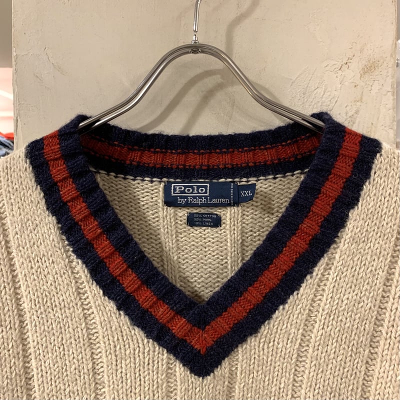 90s POLO by Ralph Lauren チルデンニット ラルフローレン XXL (S 90s POLO by Ralph Lauren チルデンニット ラルフローレン XXL (S
