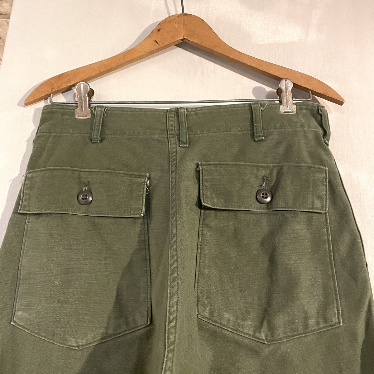 60s〜 US ARMY ベイカーパンツ 30×30 OG107 COTTON SATTEN 