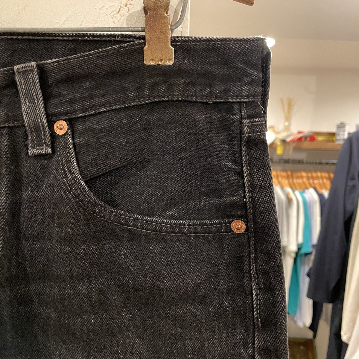 Levi's 501 90年代 リーバイス501 後染めブラックデニムパンツ Levi's 501 90年代 リーバイス501 後染めブラックデニムパンツ