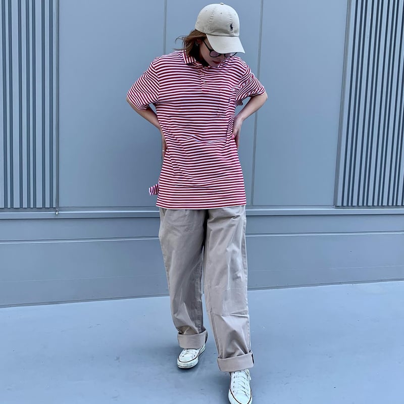 90s Polo ラルフローレン 半袖 ポロシャツ S ボーダー柄 紺 x 白 polo ralph lauren ラルフローレン 半袖ポロシャツ 90s Mサイズ