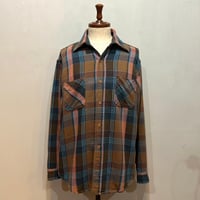 80s　BIGMAC　L/S ネルシャツ　USA製　コットンシャツ　(S5724)