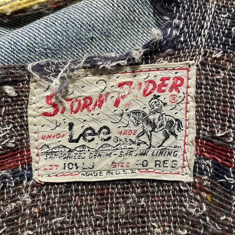 60s Lee 101-LJ STORM RIDER ストームライダー デニムジャケット 60s Lee 101-LJ STORM RIDER ストームライダー デニムジャケット