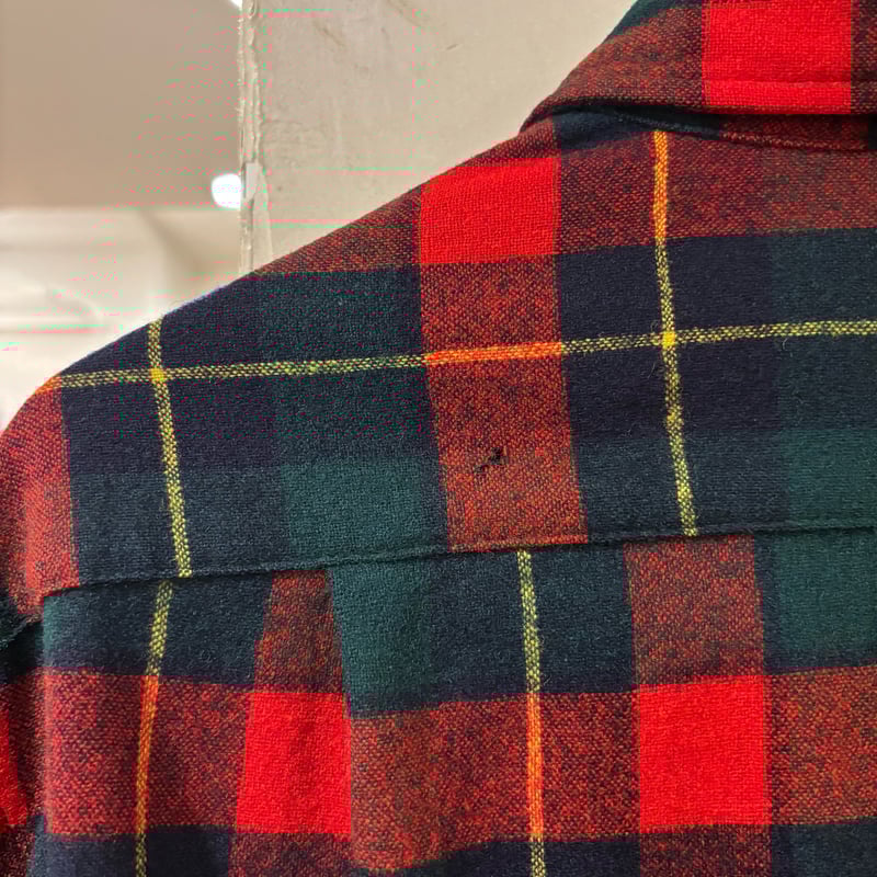70s PENDLETON L/S ウールシャツ Size 16 ½ USA製 ペンドルトン