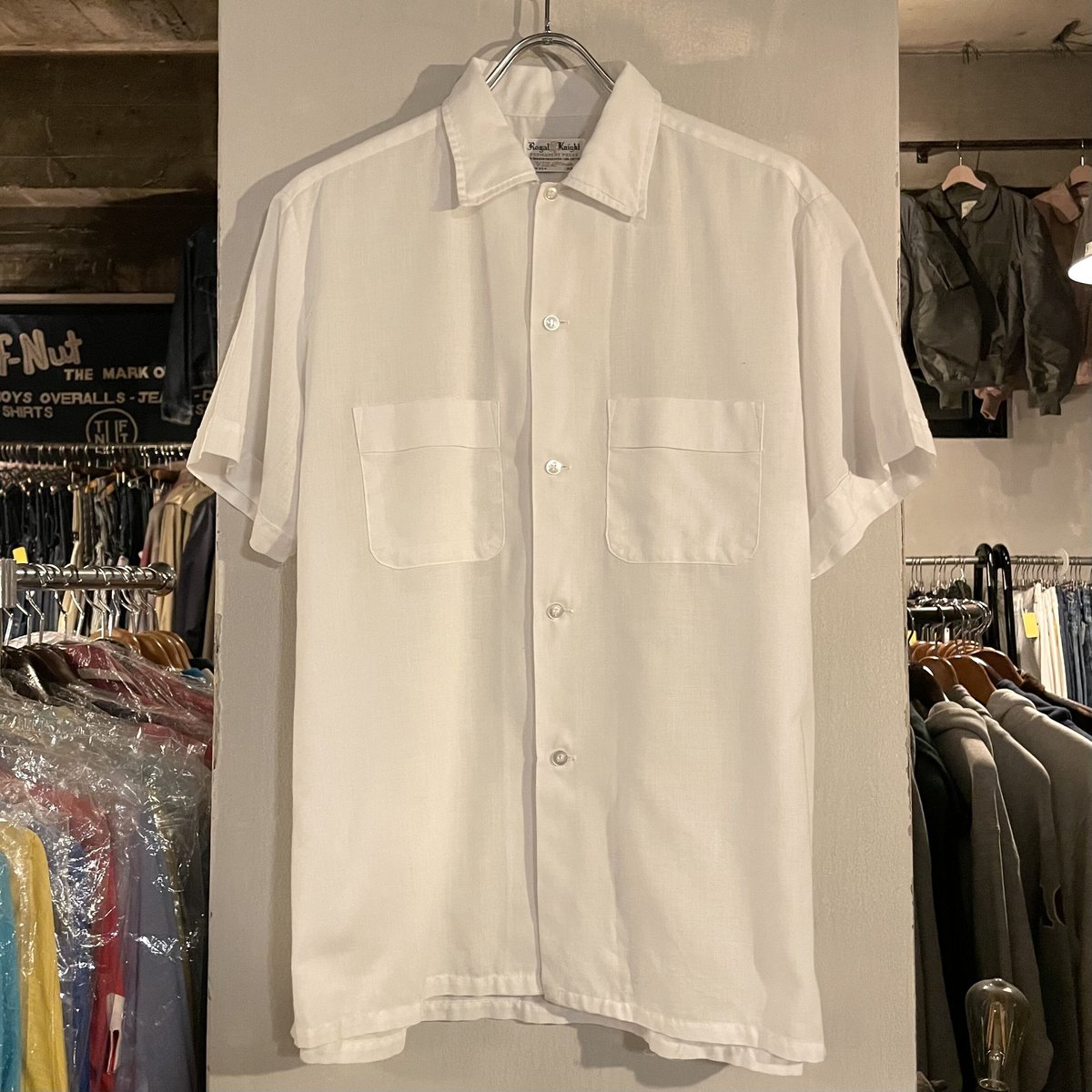 60s  Knight サーマル ヴィンテージ 白 60s Royal Knight S/S Vintage Shirt ボックスシルエット PE