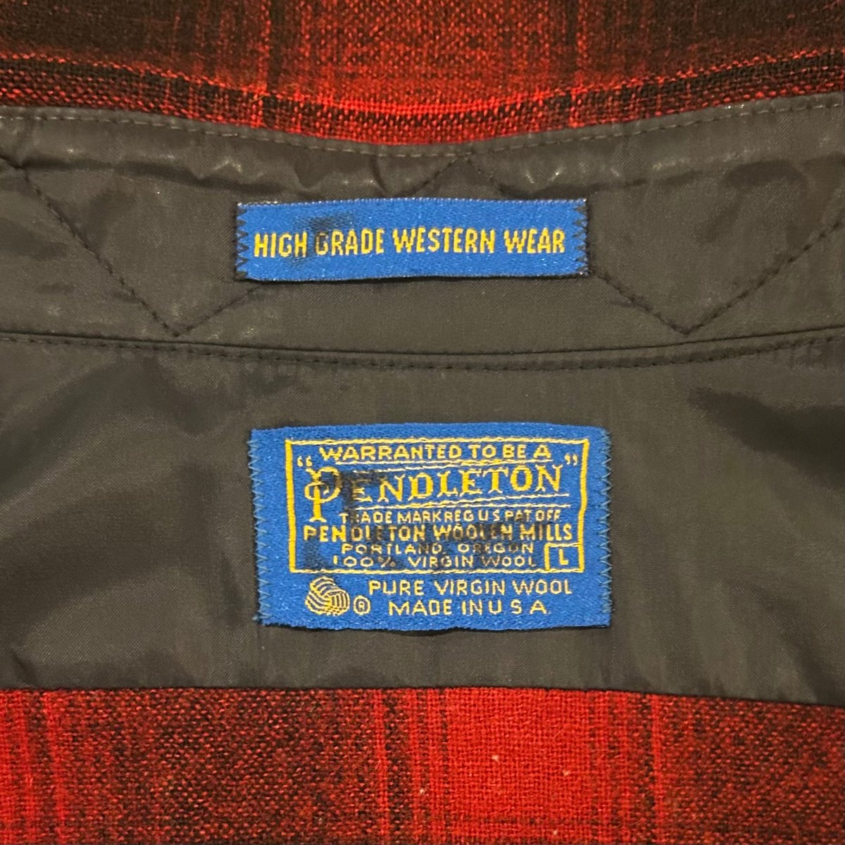 70s PENDLETON ウールチェックシャツ ペンドルトン オンブレ