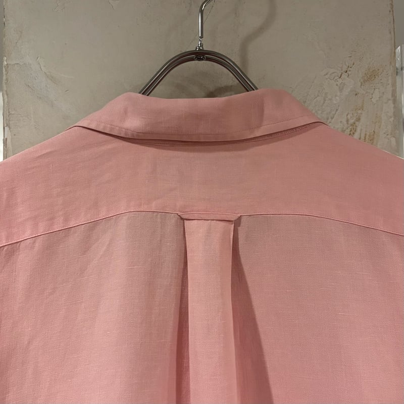Polo Ralph Lauren リネン オープンカラーシャツ SP Polo Ralph Lauren Linen Silk Open Collar S/S Shirt 紺 3XB