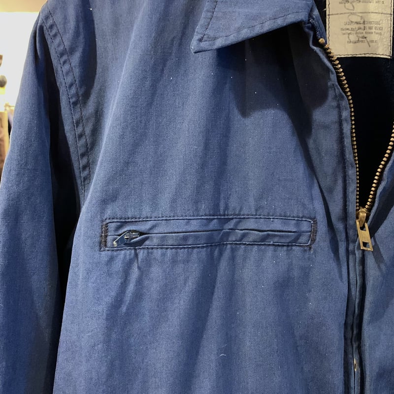 80sネイビー ミリタリー ユーティリティ サブマリン ジャケット紺色 70年代~80年代 U.S.NAVY 米軍実品 サブマリンジャケット