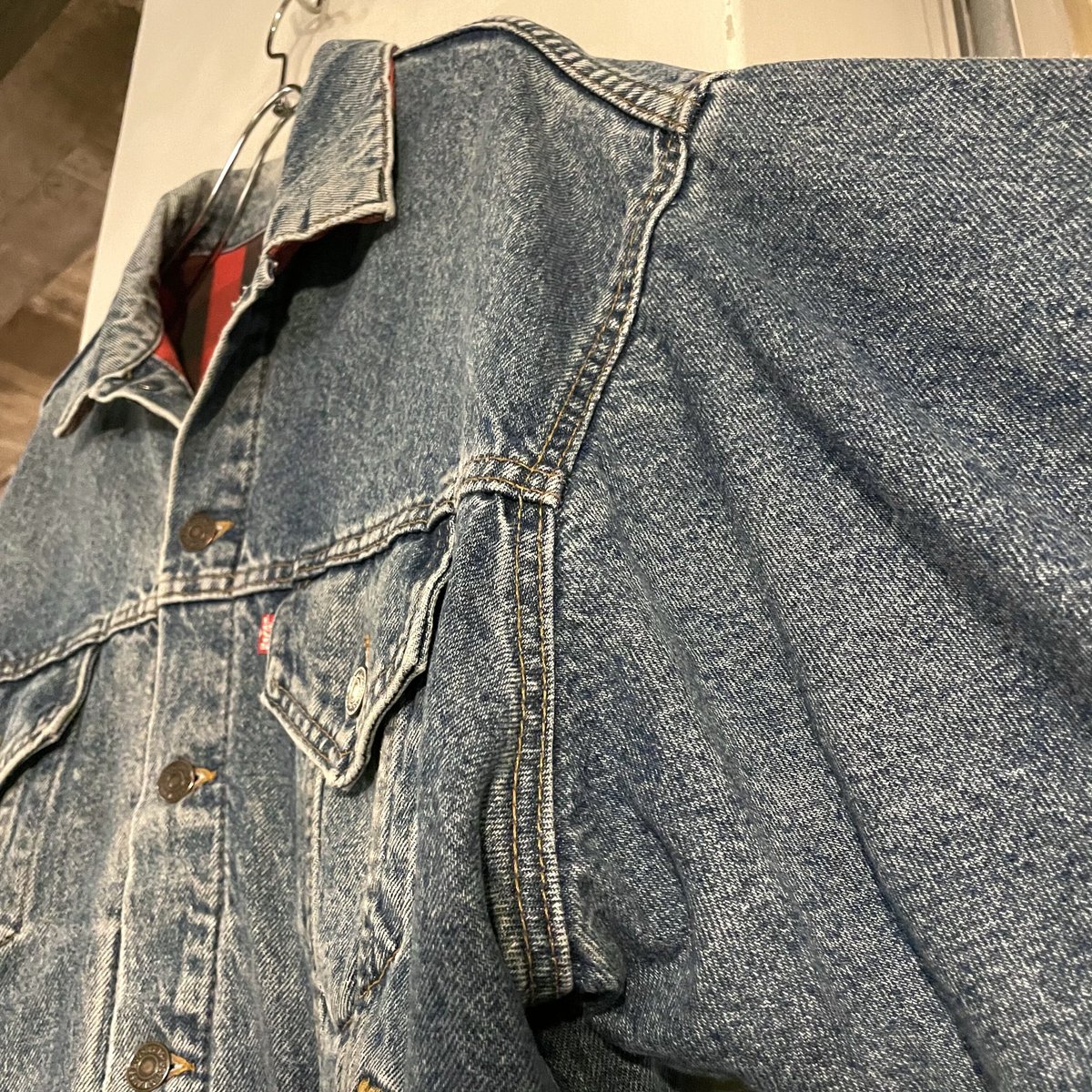 80s Levi's 70417-0814 デニムジャケット サイズXL ネルライナー 80s Levi's 70417-0814 デニムジャケット サイズXL ネルライナー