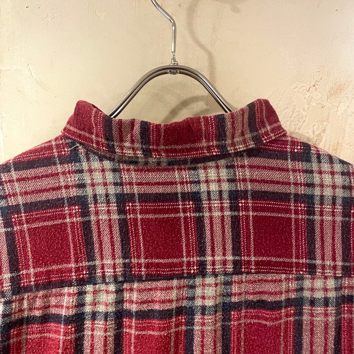 90s Sears L/S プリントネルシャツ Size M 15-15½ コットンシャツ シ