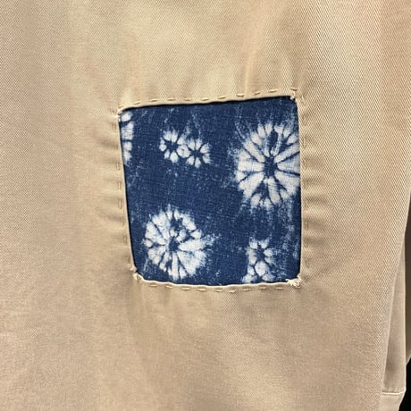 Polo by Ralph Lauren　ミリタリーシャツ　ロングスリーブ　　ユーズド加工　RECON　エポレット　パッチワーク　(S2297)