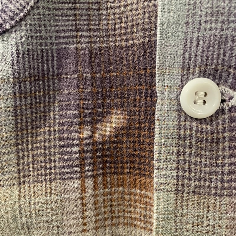 PENNEYS 50s USA製 プリントネル オープンカラー ボックスシャツ