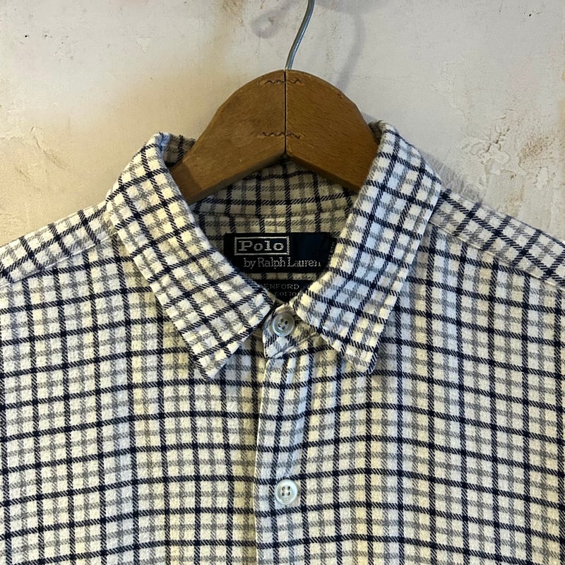 好配色 90s ラルフローレン BENFORD 長袖 ネルシャツ ブラック XL 好配色 90s ラルフローレン BENFORD ネルシャツ ブラック グレー