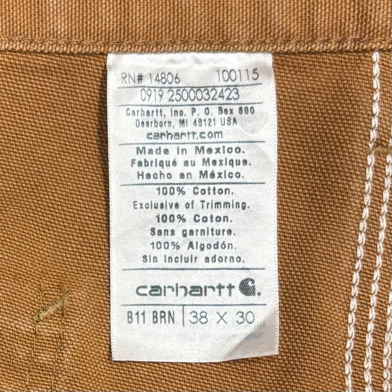 carhartt ダック地 ペインターパンツ カーハート ブラウン 38×30