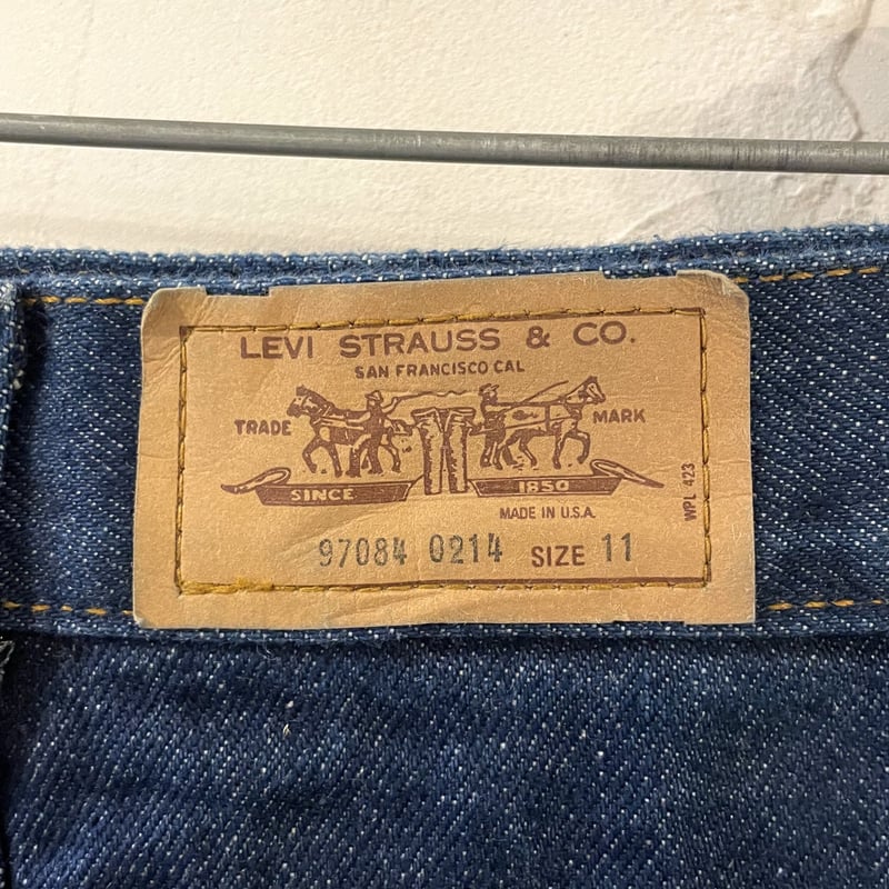 Levi's 97084 0214 デニムスカート オレンジタブ 濃紺 USA製 70s Levi's 97084 0214 デニムスカート オレンジタブ 濃紺 USA製 70s