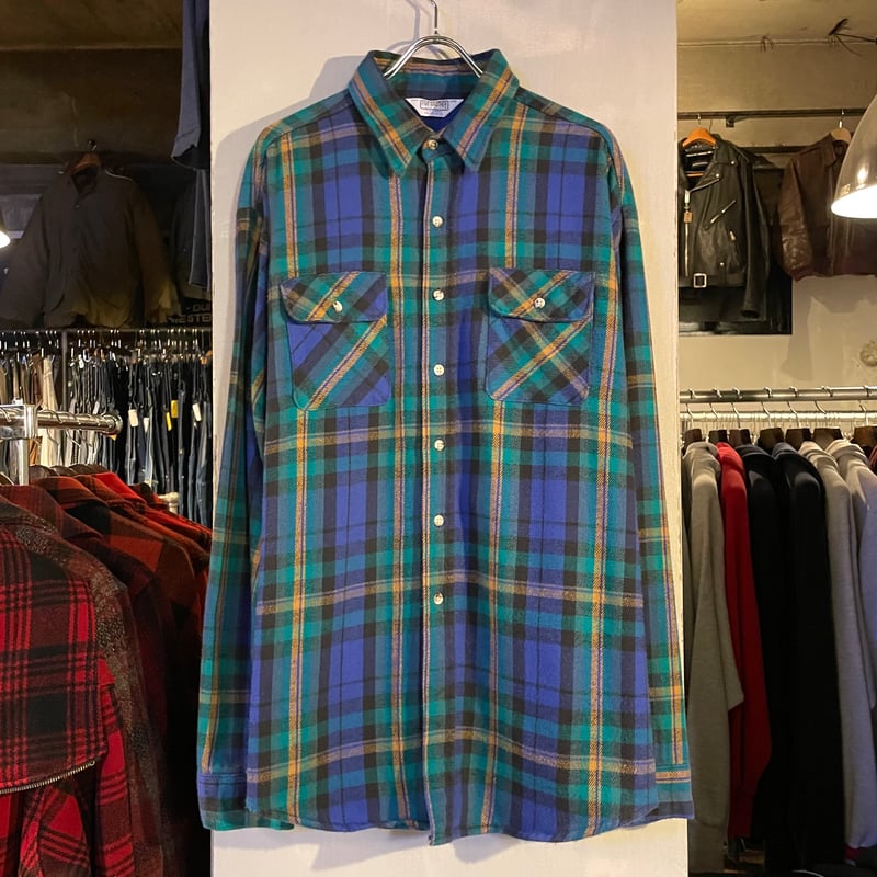 70s FIVE BROTHER L/S ネルシャツ USA製 Size 2XL ファイブブラ