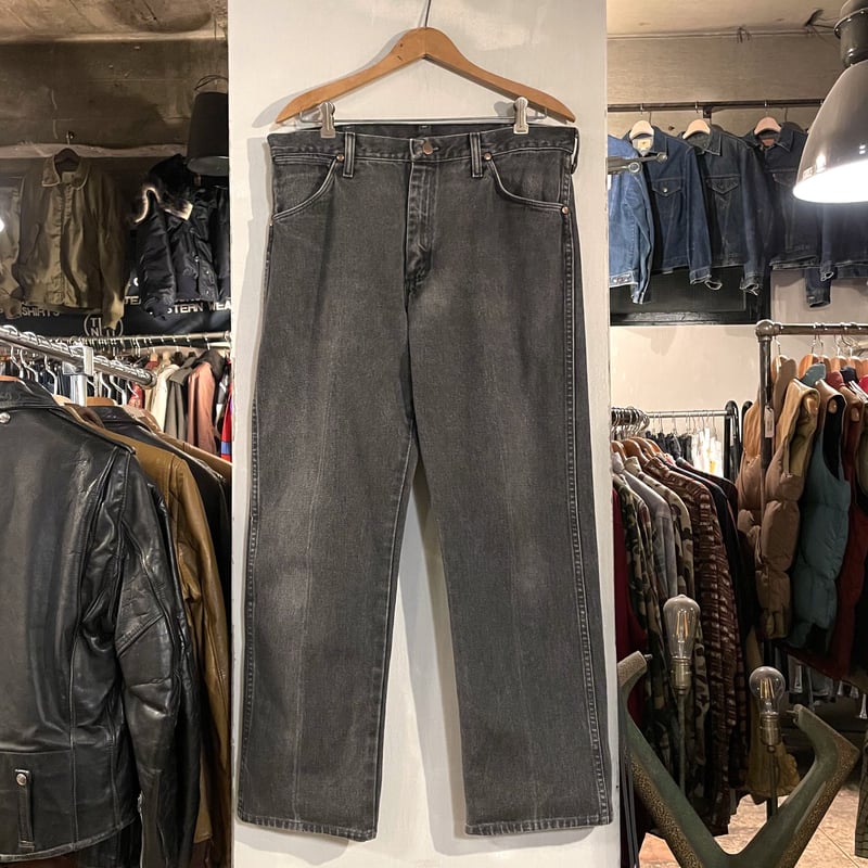 80s Wrangler 13MWZPB 先染め ブラックデニムパンツ 34×29 USA製