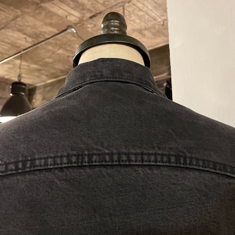 80s Levi's 70417-9418 ブラック デニムジャケット ネルライナー USA製