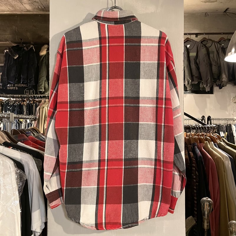 80s BIG MAC × ST JOHN'S BAY ネルシャツ ダブルネーム L USA製