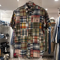 RALPH LAUREN　S/S パッチワークシャツ　Size M　ラルフローレン　ボタンダウンシャツ　(S5603)