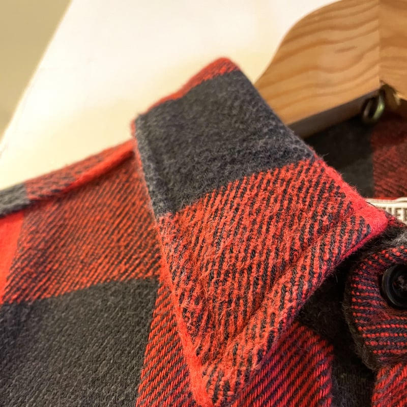 FIVE BROTHER 70s USA製 バッファローチェック 赤x黒 フランネル