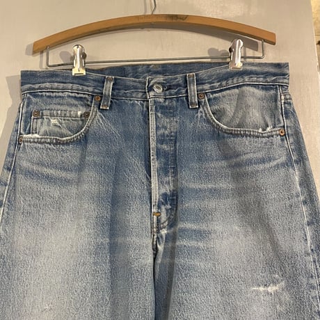 80s　Levi’s 501 0115　デニムパンツ　33×33　ナイロンフットボタン　USA製　1988年　(S3498)