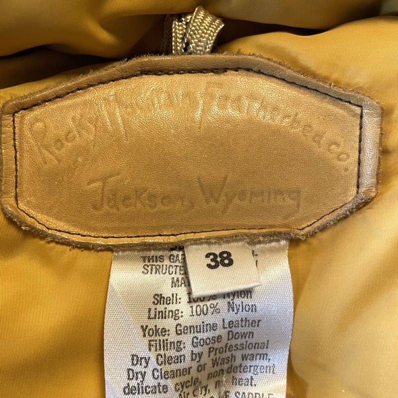 70s Rocky Mountain ダウンベスト USA製 レザーヨーク ロッキー 70s Rocky Mountain ダウンベスト USA製 レザーヨーク ロッキー