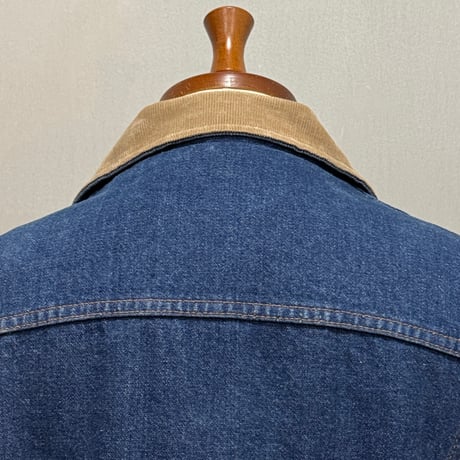 80s~　Wrangler　デニムジャケット　ブランケット付　USA製　4つポケ　Size 46相当　ラングラー　ビッグサイズ　(S5332)