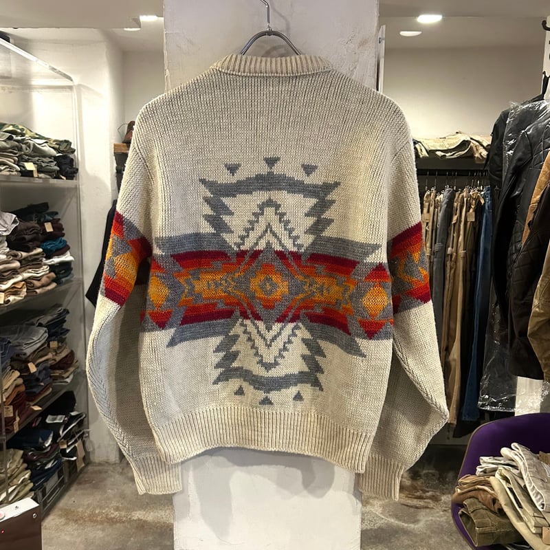 70s Pendleton ネイティブ柄ニット ペンドルトン WOOL 100 70s Pendleton ネイティブ柄ニット ペンドルトン WOOL 100