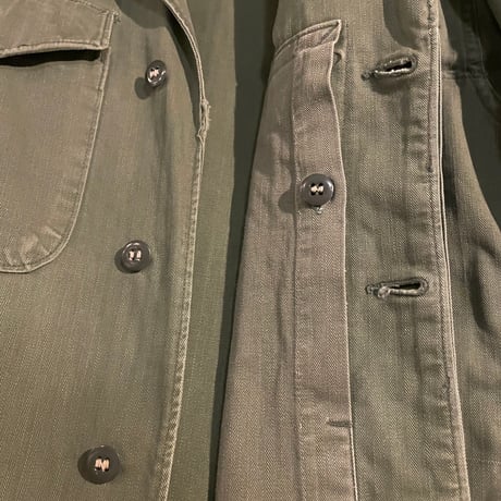 50s　USMC　P-53 HBT JACKET　マリンコープ　ヘリンボーンツイルジャケット　ミリタリージャケット　比翼　(S4465)