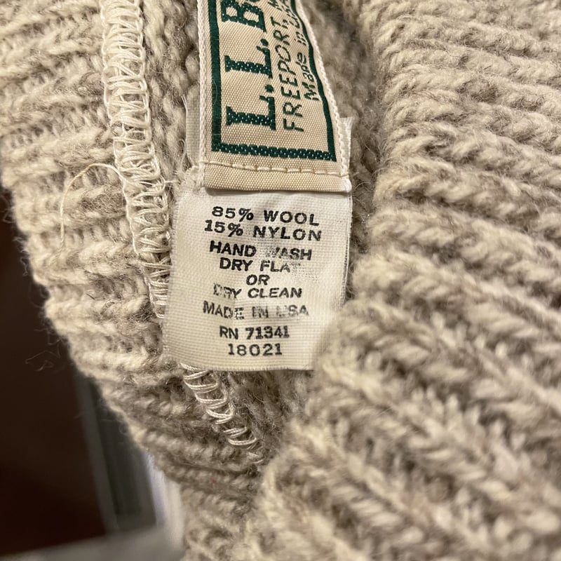 80s USA製 エルエルビーン ボンボンニット　総柄 ウール ニット キャップ 80s USA製 エルエルビーン ボンボンニット 総柄 ウール ニット