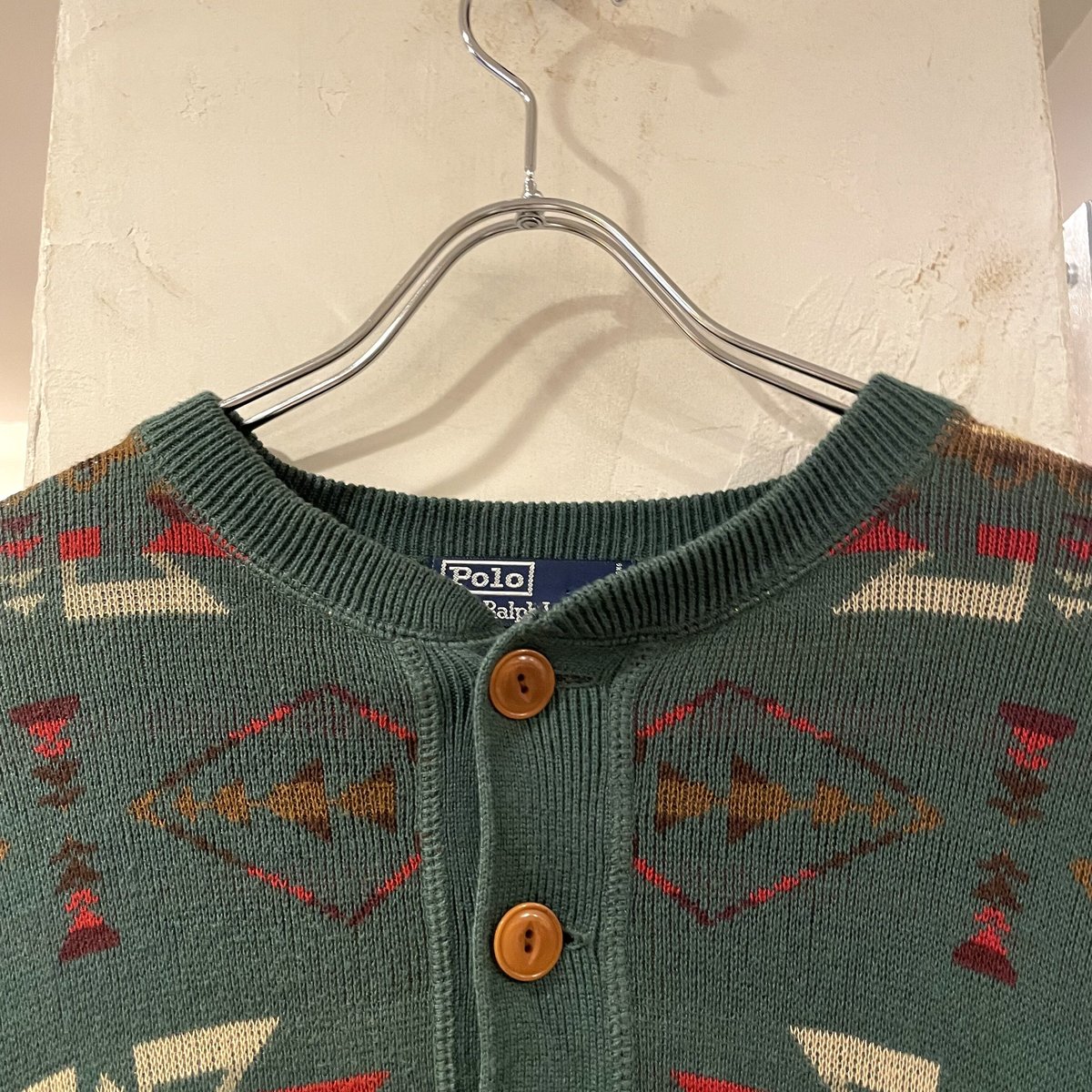 POLO by Ralph Lauren ヘンリーネック L/S Tシャツ ネイティブ柄 POLO by Ralph Lauren ヘンリーネック L/S Tシャツ ネイティブ柄