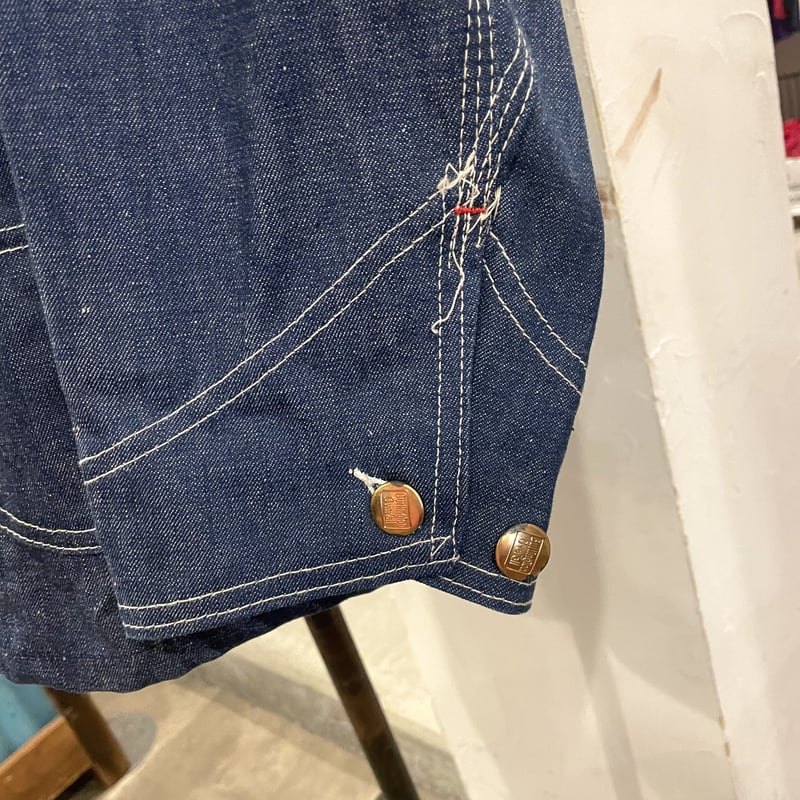 ◆Burlington◆ カバーオール 50-60's ユニオンチケット付 60s Burlington デニムカバーオール DEAD STOCK UNION MADE