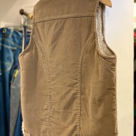 Wrangler　ボアライナー　コーデュロイベスト　80s　USA製　ラングラー　(S0364)