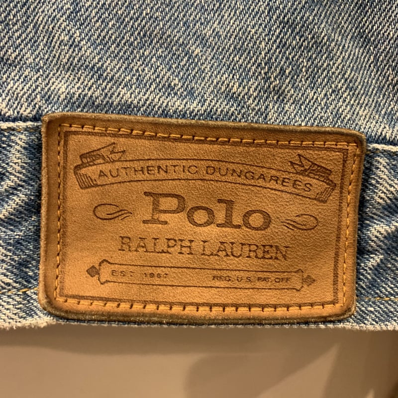 80s 白タグ ラルフローレン インディアンヘッド デニムジャケット Gジャン 80s POLO RALPH LAUREN インディアンヘッド デニムジャケット 白